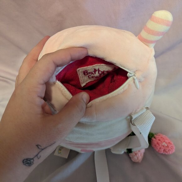 Handmade Strawberry Milk Plush Crossbody - Picture 4 of 5